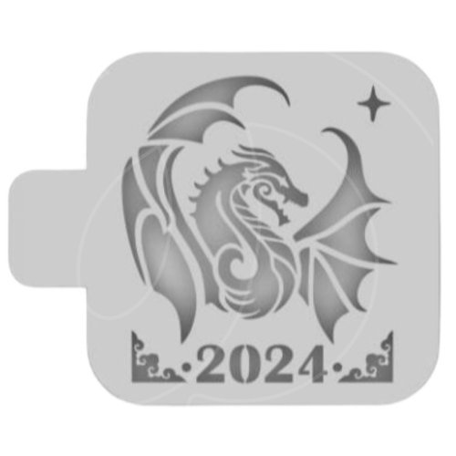 Трафарет кулинарный "2024 Дракон" Нг24м-39