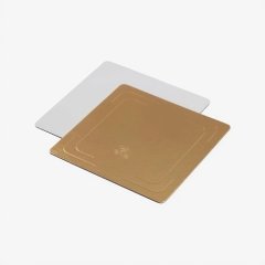 Подложка под торт Золото/Белая 3,2 мм 16х16 см 